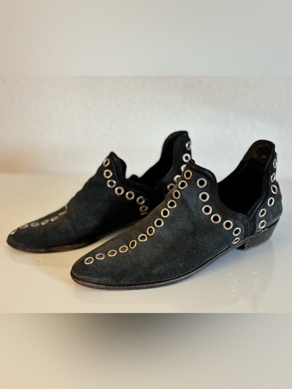 Modern Vice Black Sierra Nevada Eyelet Ankle Boots Women’s size 40 or 10